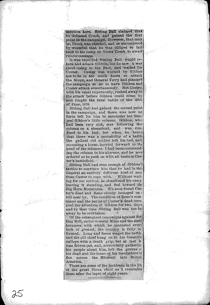 Red Napoleon Newspaper Article/Clipping Wisconsin Historical Society