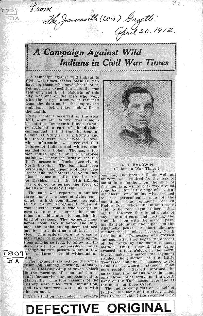  Source: Janesville Gazette Topics: Indians and Native Peoples Date: 1912-04-20
