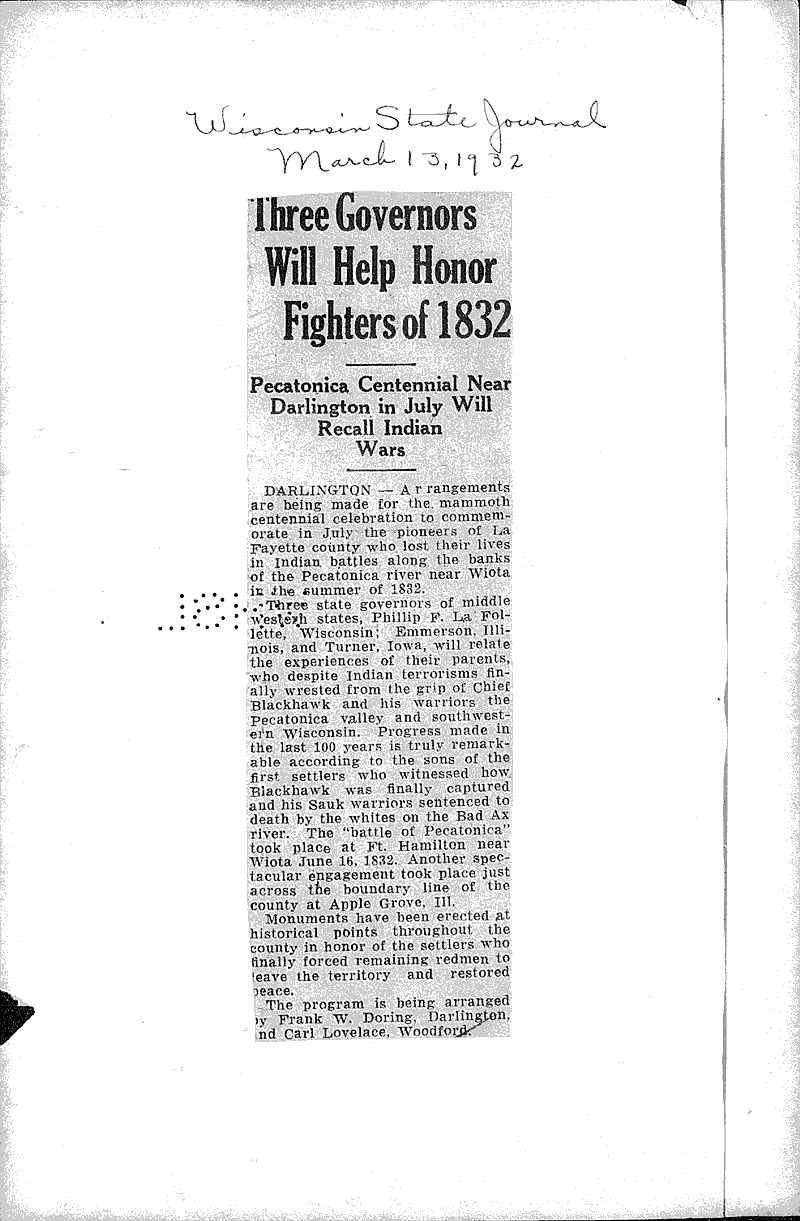  Source: Wisconsin State Journal Topics: Indians and Native Peoples Date: 1932-03-13