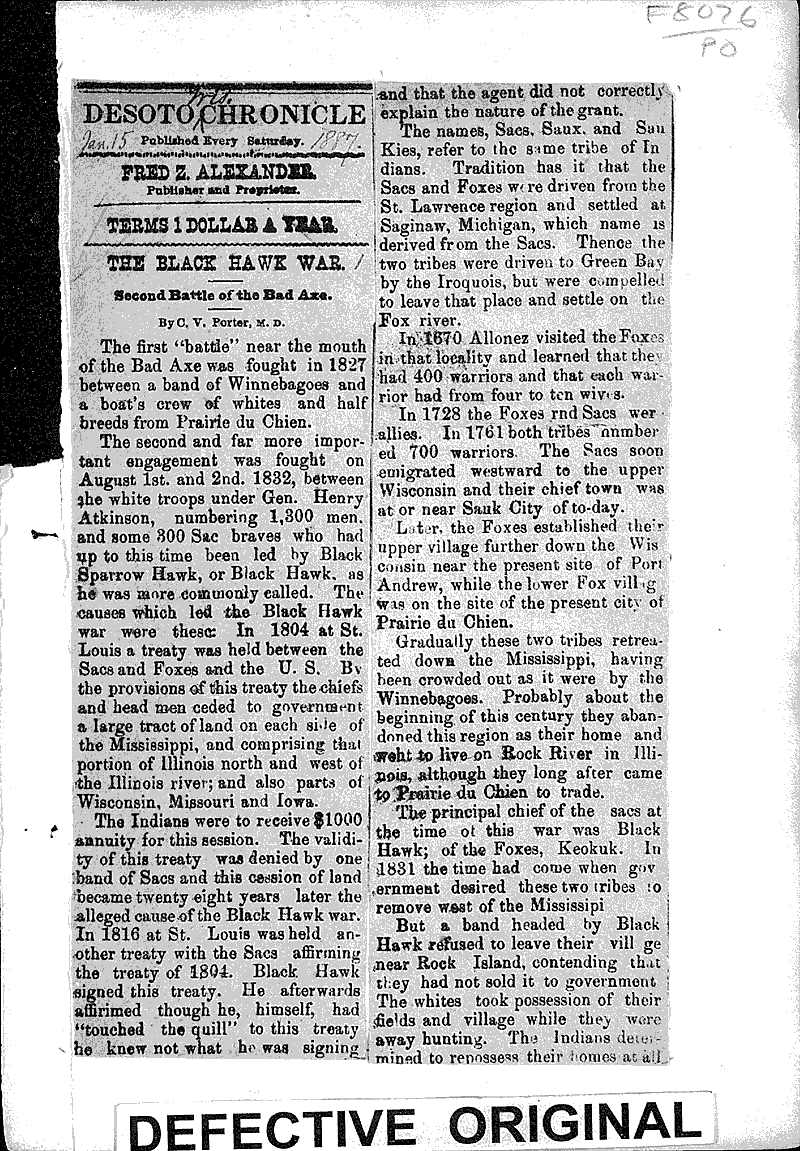  Source: Desoto Chronicle Topics: Indians and Native Peoples Date: 1887-01-15