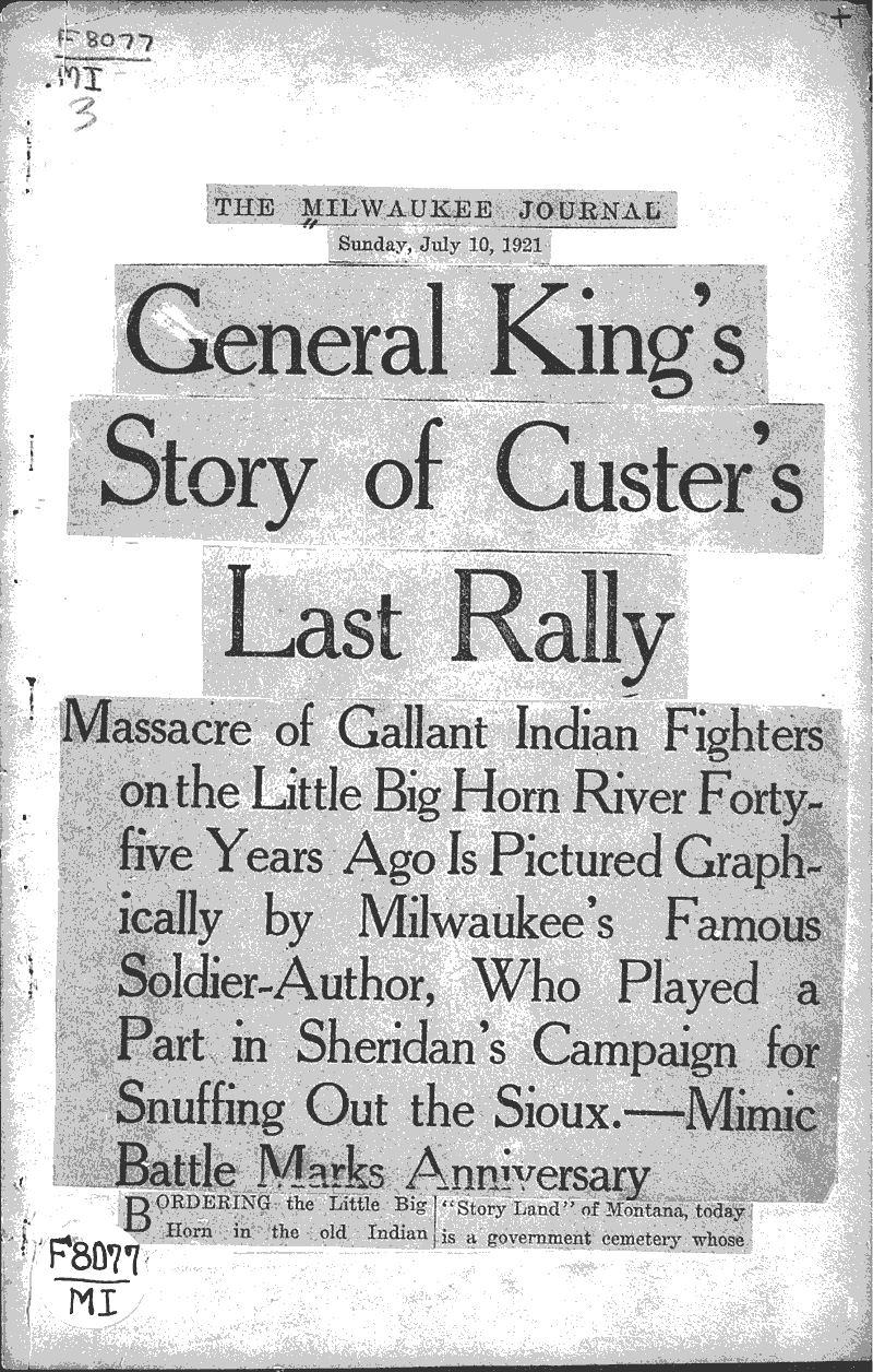  Source: Milwaukee Journal Topics: Indians and Native Peoples Date: 1921-07-10