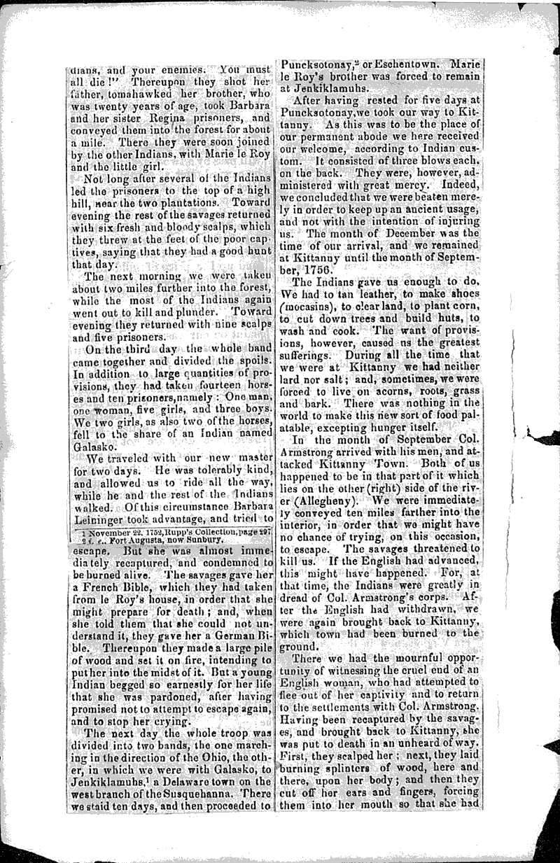 Harrisburg Newspaper Article/Clipping Wisconsin Historical Society