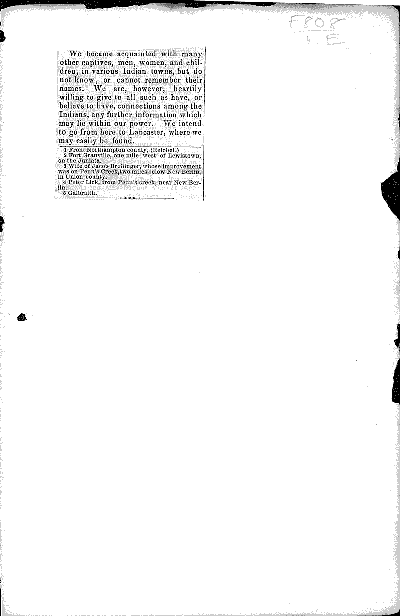 Harrisburg Newspaper Article/Clipping Wisconsin Historical Society