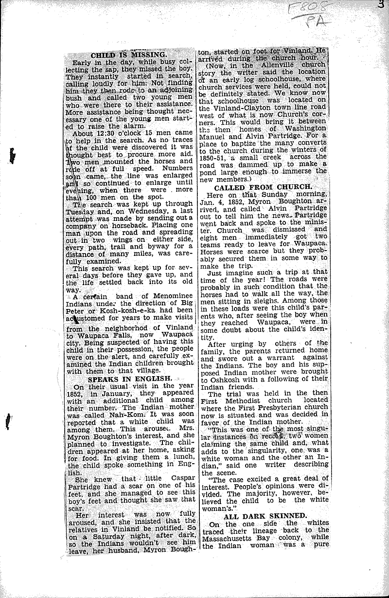  Source: Oshkosh Daily Northwestern Topics: Indians and Native Peoples Date: 1931-06-29