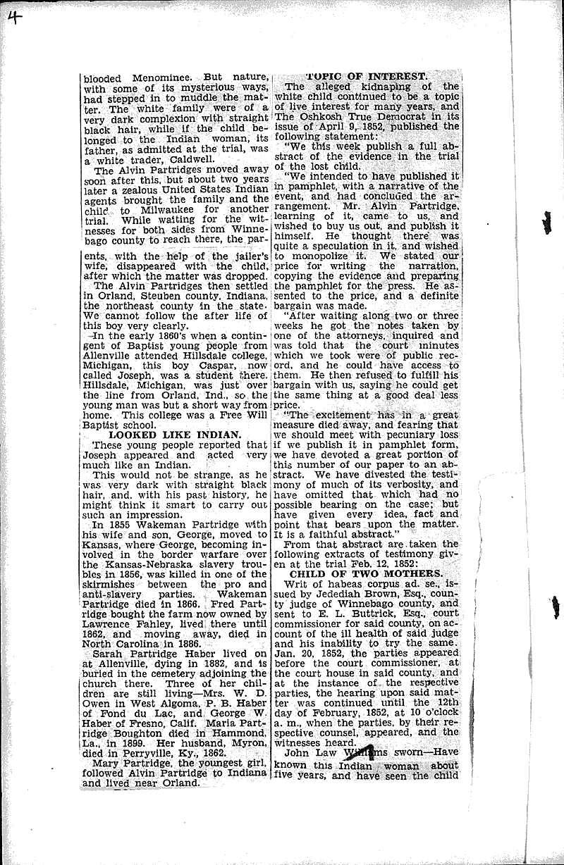  Source: Oshkosh Daily Northwestern Topics: Indians and Native Peoples Date: 1931-06-29