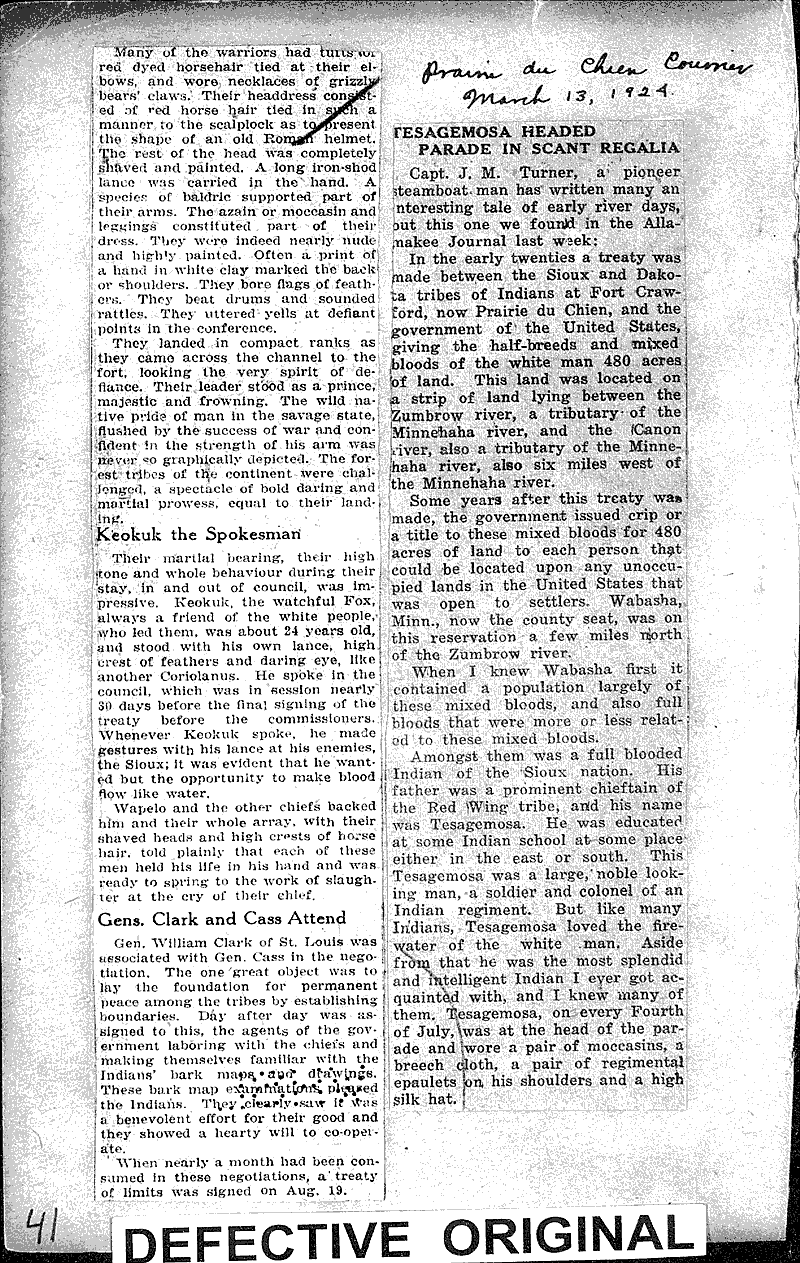  Source: Milwaukee Sunday Journal Topics: Indians and Native Peoples Date: 1924-03-02