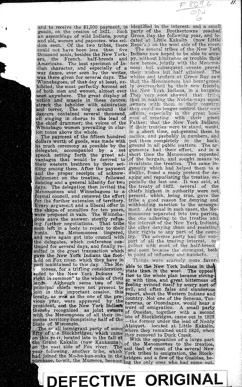  Source: De Pere Journal-Democrat Topics: Indians and Native Peoples Date: 1921-06-30