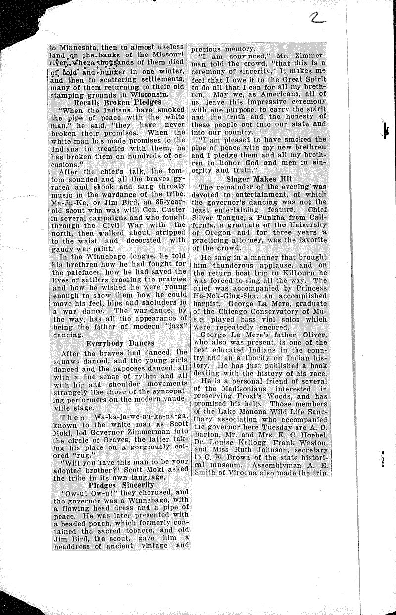  Source: Wisconsin State Journal Topics: Indians and Native Peoples Date: 1927-08-17