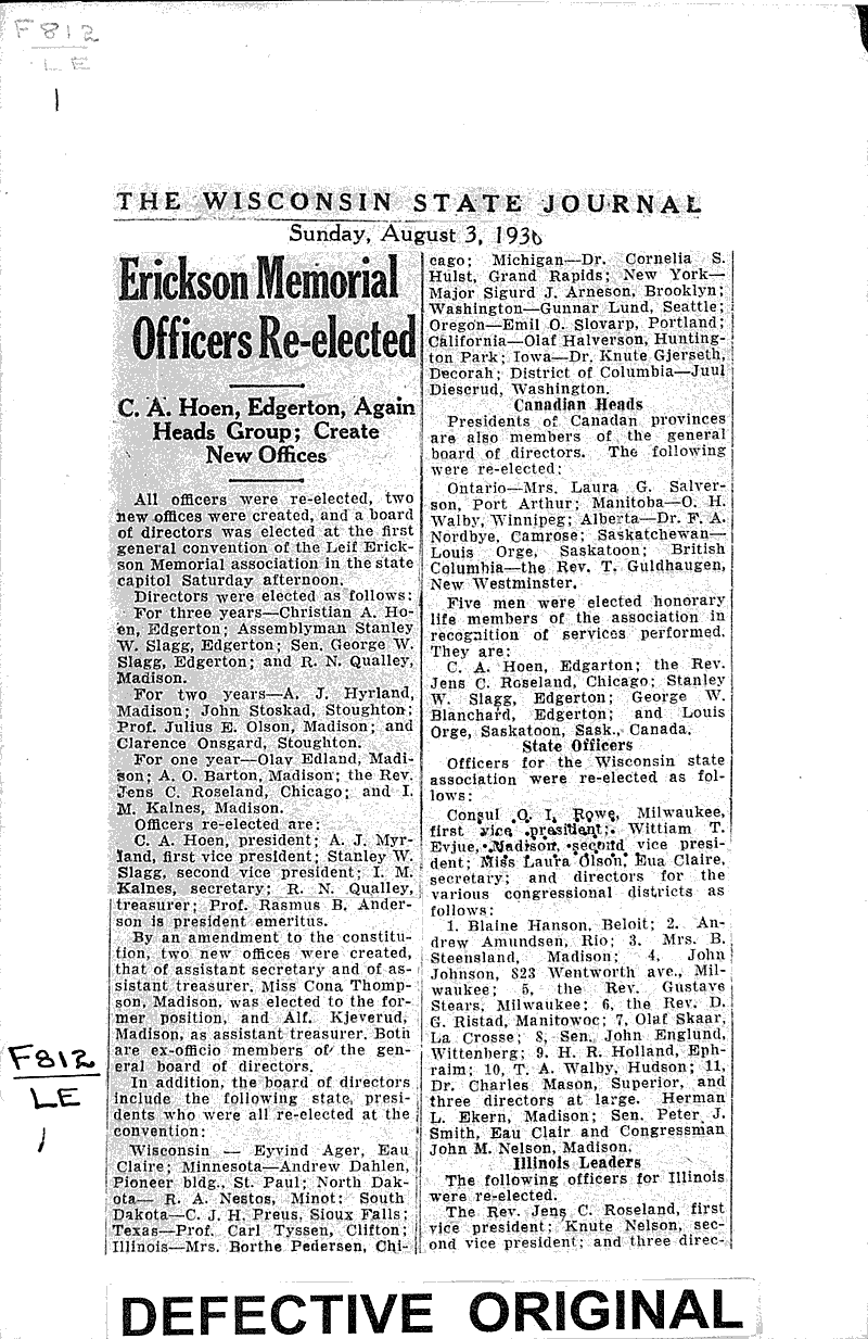  Source: Wisconsin State Journal Topics: Immigrants Date: 1936-08-03