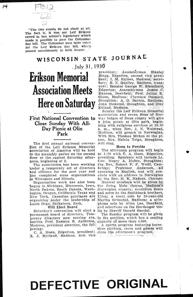  Source: Wisconsin State Journal Topics: Immigrants Date: 1929-05-11