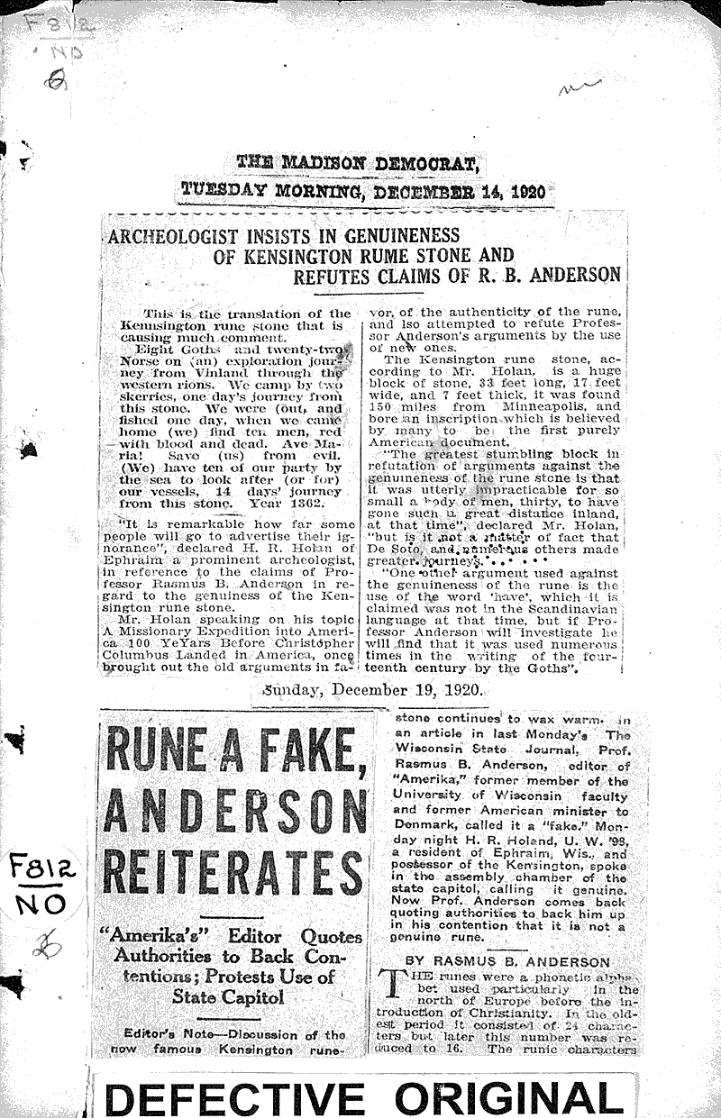  Source: Madison Democrat Topics: Education Date: 1920-12-19
