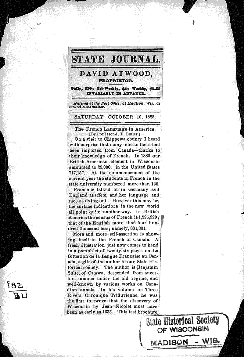  Source: Wisconsin State Journal Topics: Immigrants Date: 1885-10-10