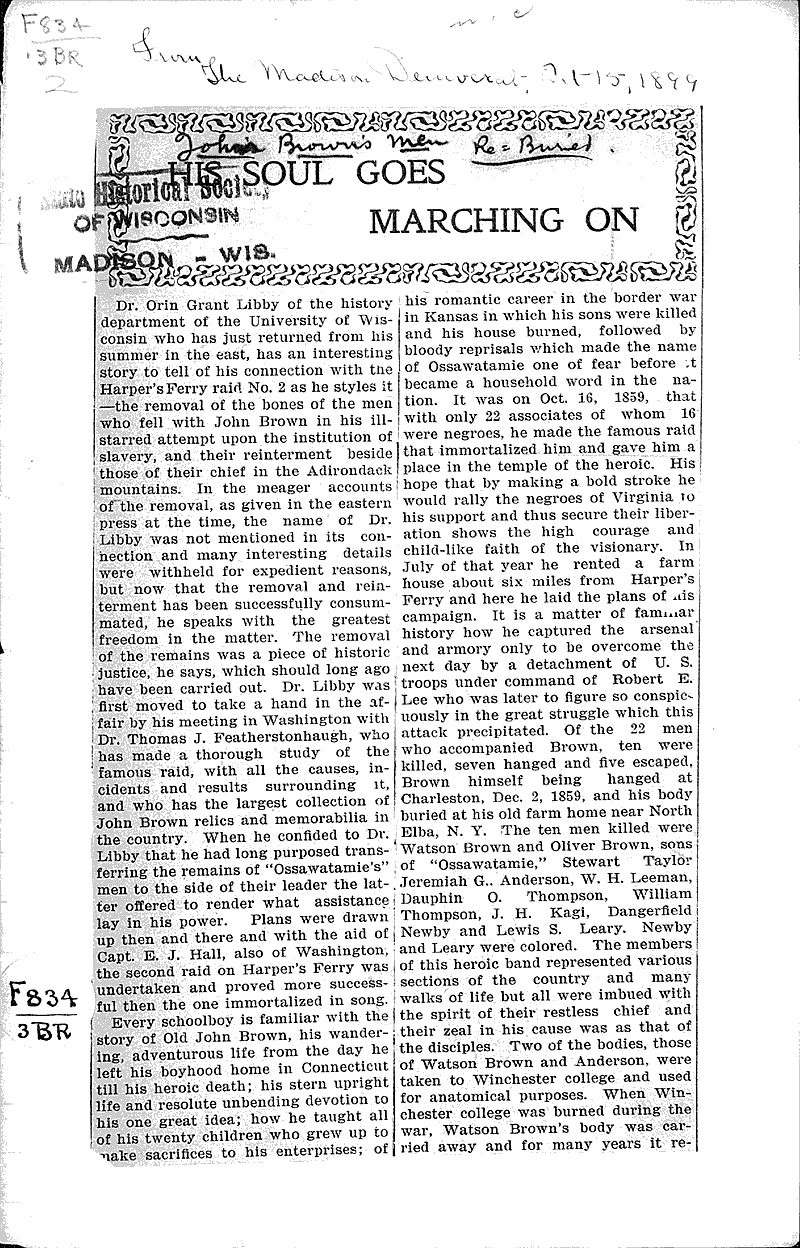  Source: Madison Democrat Topics: Social and Political Movements Date: 1899-10-15