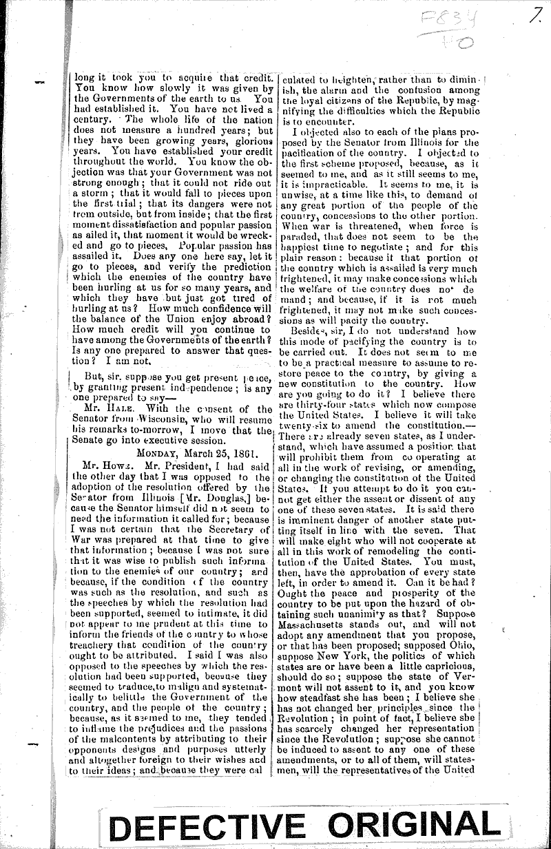 Source: Milwaukee Journal Topics: Government and Politics Date: 1861-04-16