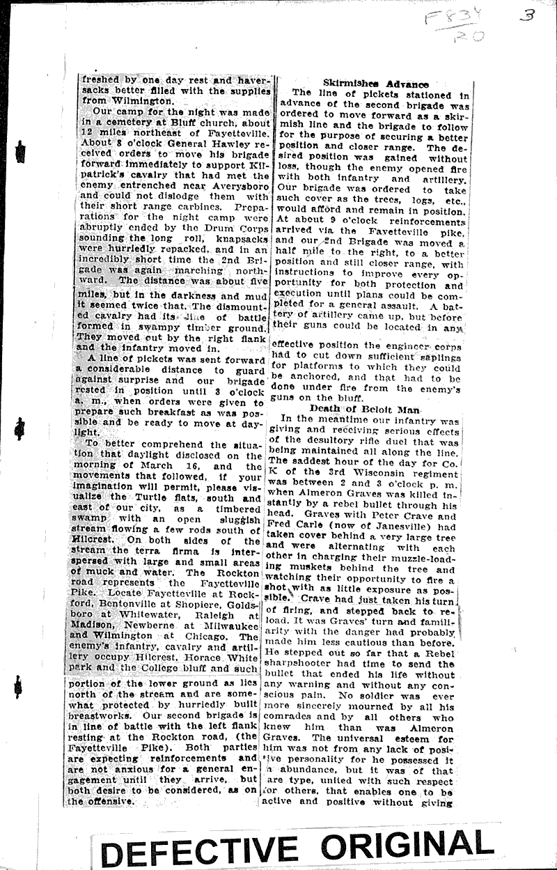  Source: Beloit Daily News Topics: Civil War Date: 1924-03-27