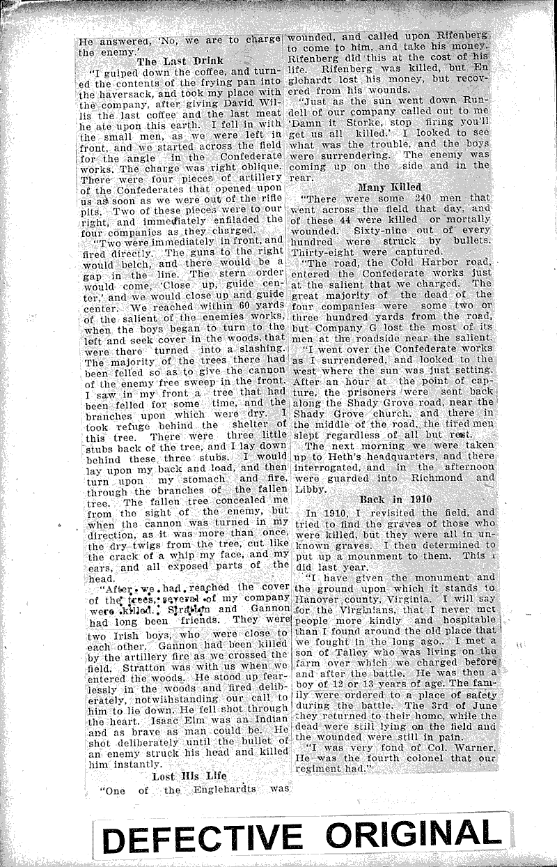  Source: Wisconsin State Journal Topics: Civil War Date: 1925-08-05