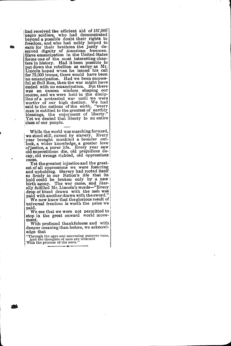  Source: Milwaukee Sunday Telegraph Topics: Civil War Date: 1888-10-07