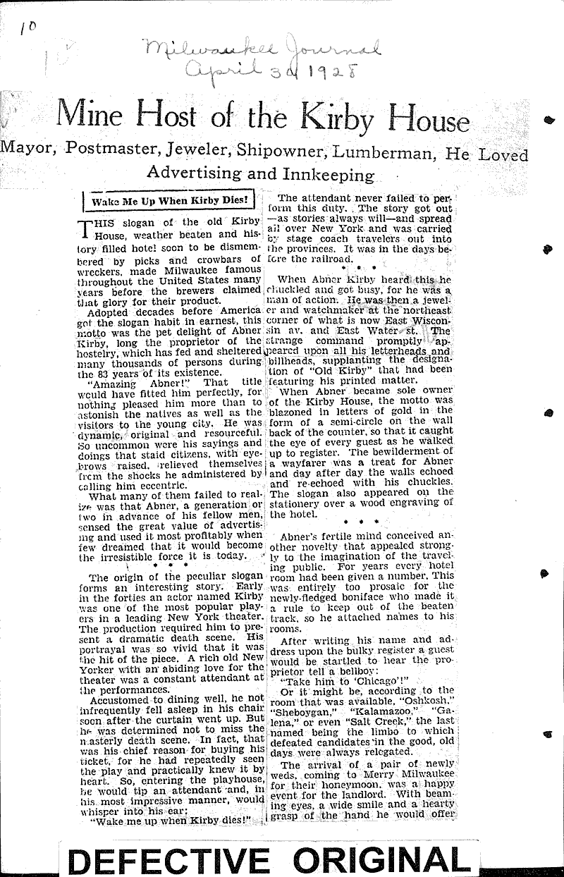  Source: Milwaukee Journal Date: 1928-04-30