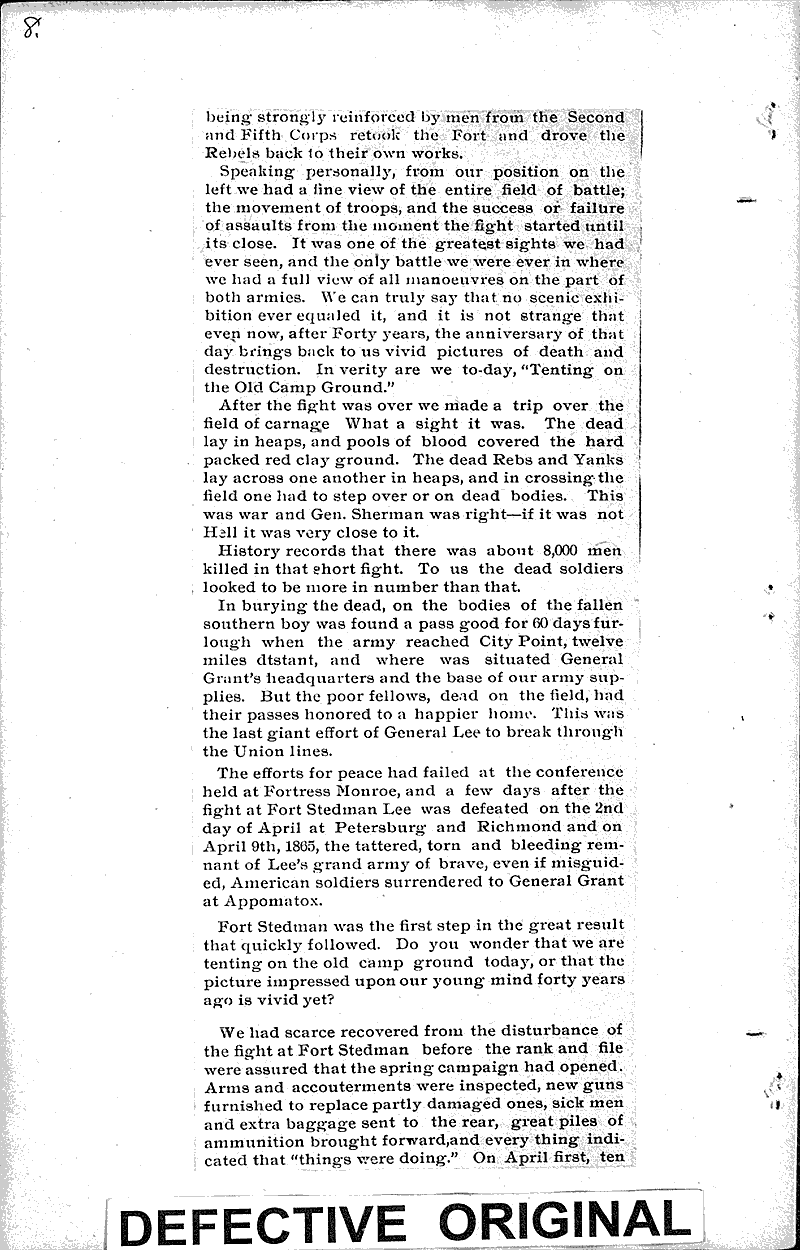  Source: Prentice News Topics: Civil War Date: 1905-04-01