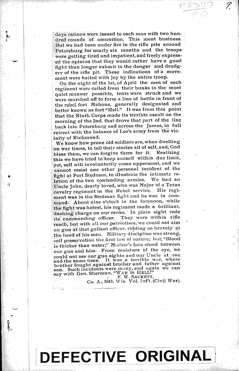  Source: Prentice News Topics: Civil War Date: 1905-04-01