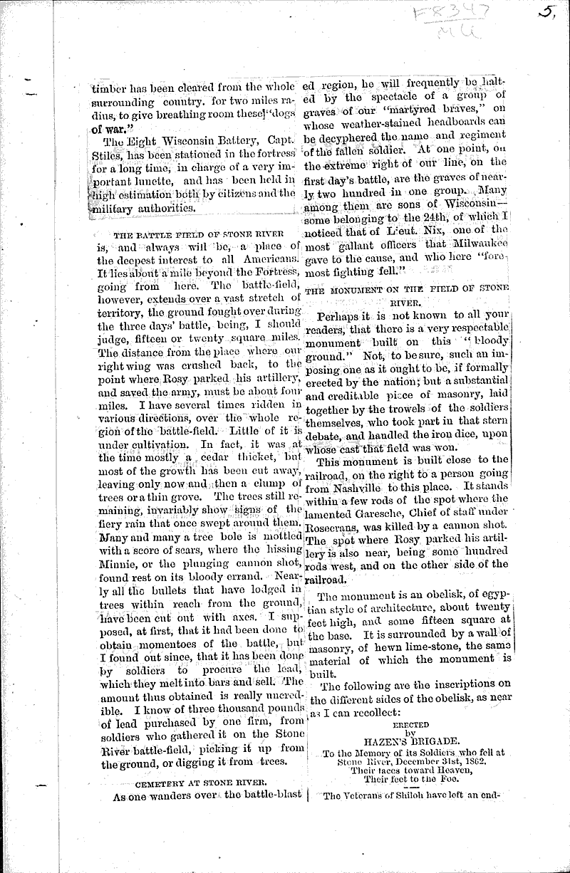  Topics: Civil War Date: 1863-01-09