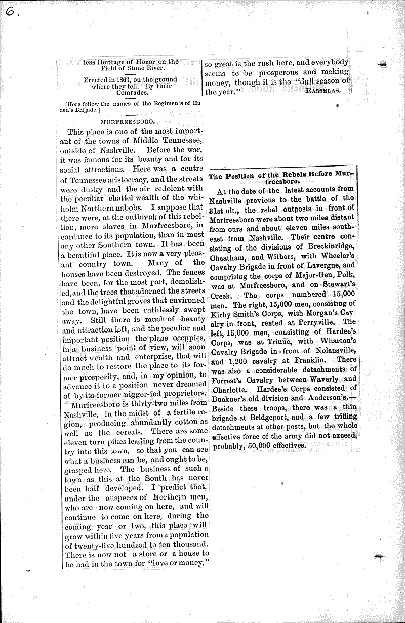 Topics: Civil War Date: 1863-01-09