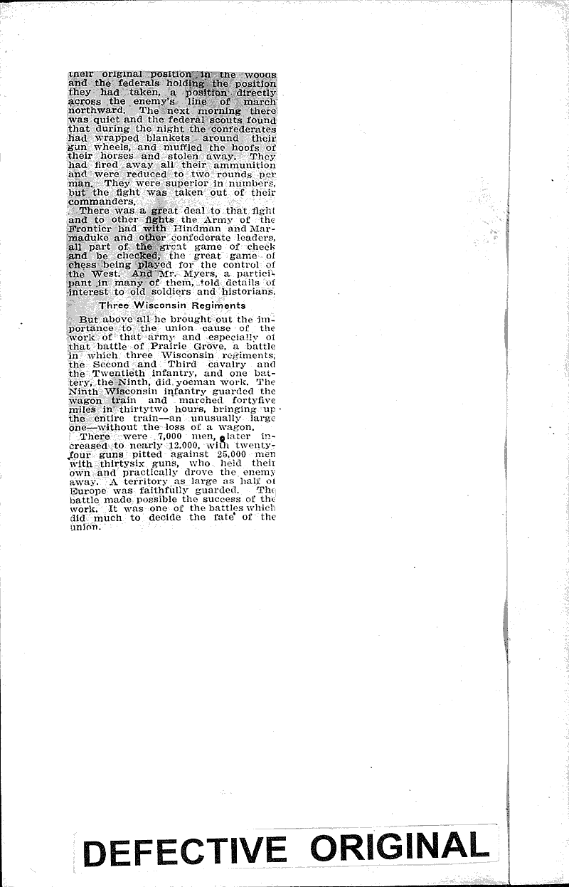  Source: Milwaukee Daily News Topics: Civil War Date: 1912-12-07