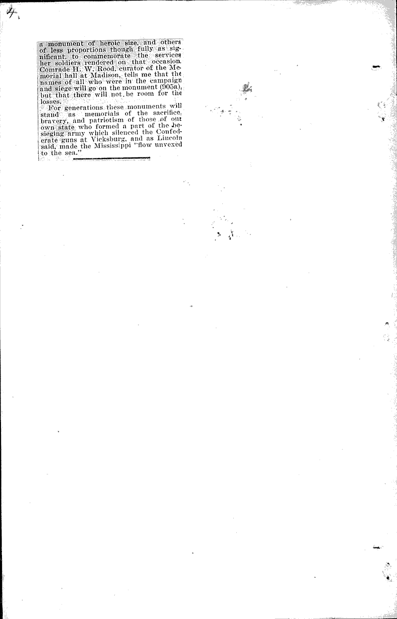  Source: Milwaukee Evening Wisconsin Topics: Civil War Date: 1910-07-03
