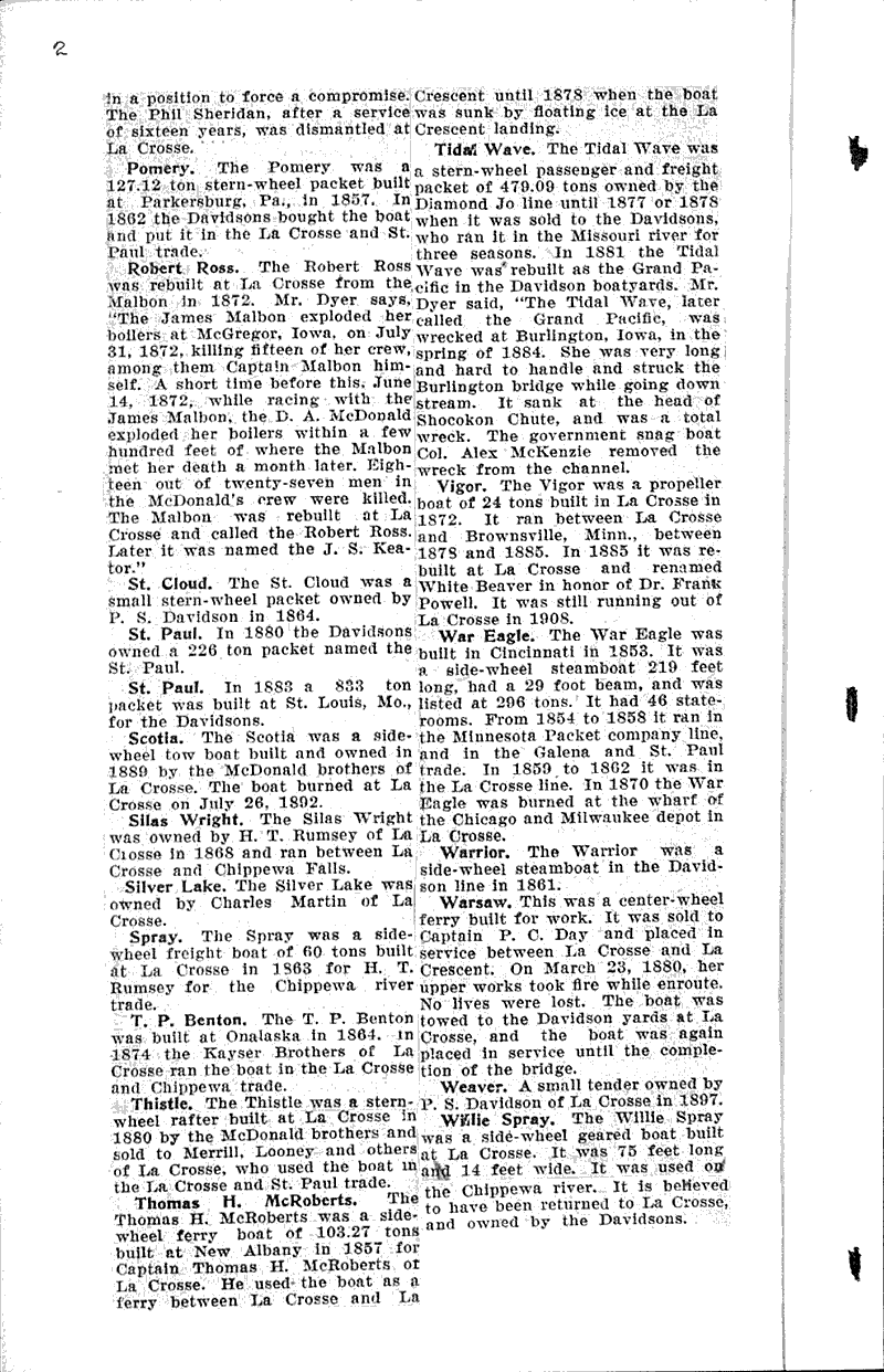  Source: La Crosse Tribune and Leader-Press Topics: Transportation Date: 1931-03-01