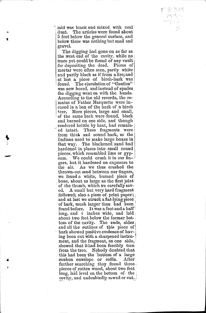 Marquette discovery Source: Green Bay Advocate Topics: Industry Date: 1878-08-29