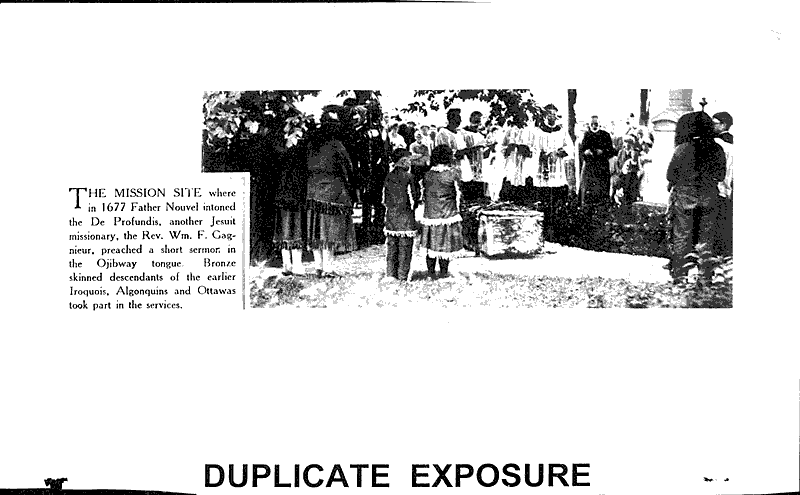 Indians and priests re-enact burial of Father Marquette Source: Milwaukee Journal Date: 1927-08-14