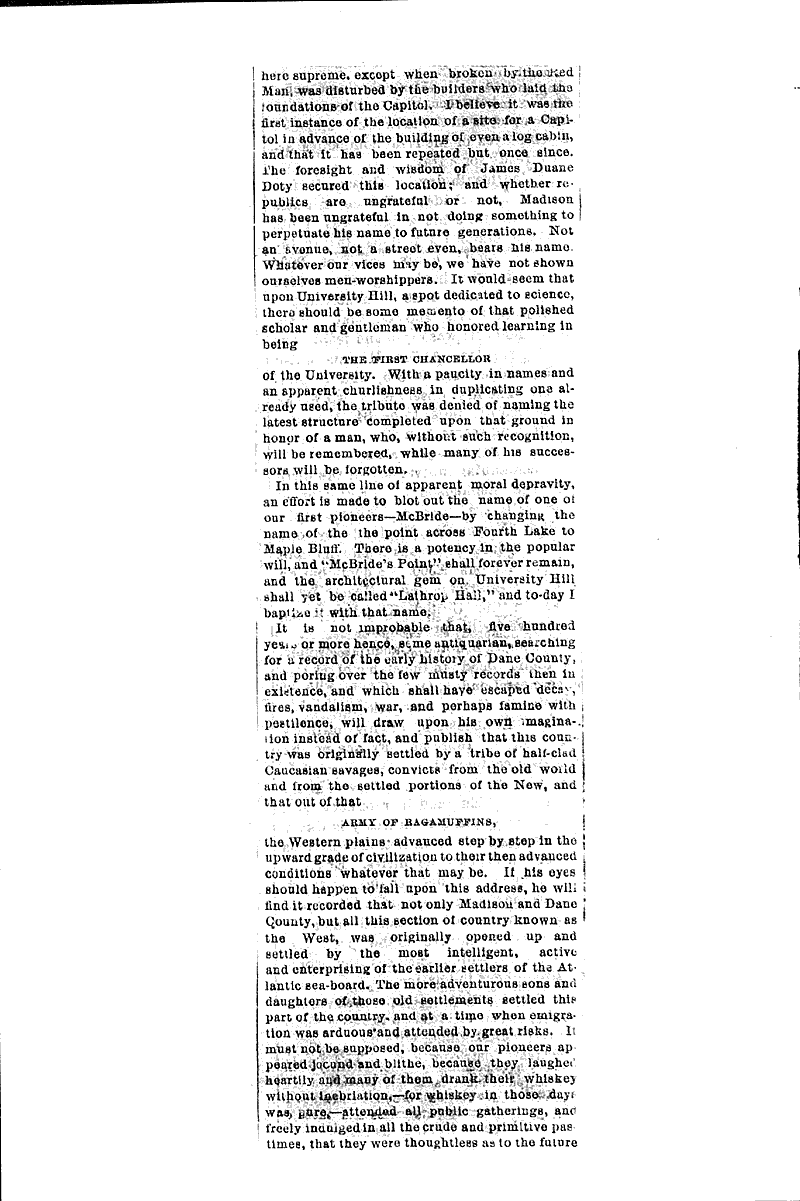  Source: Wisconsin State Journal Topics: Social and Political Movements Date: 1881-06-11