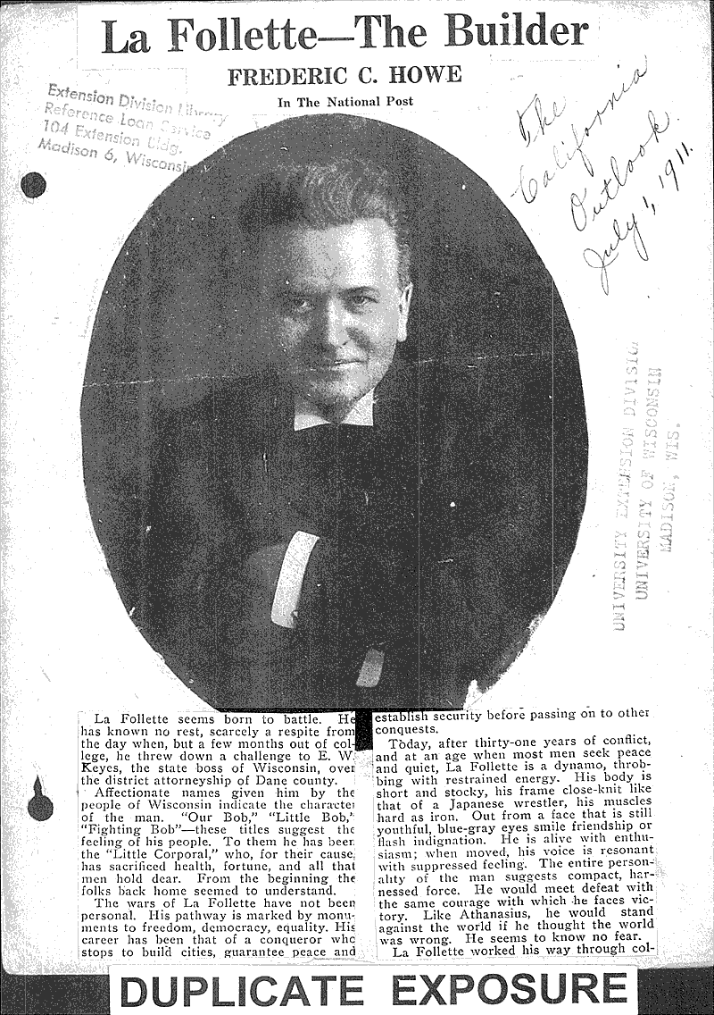  Source: California Outlook Topics: Government and Politics Date: 1911-07-01