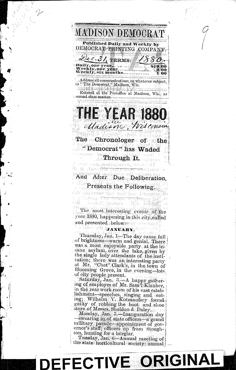  Source: Madison Democrat Date: 1880-12-31