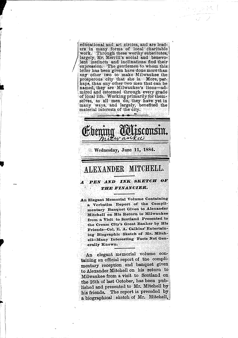  Source: Wisconsin State Journal Topics: Transportation Date: 1882-12-20
