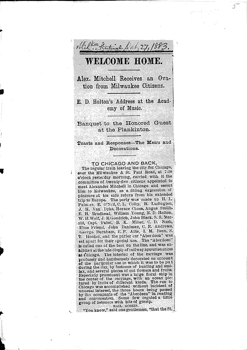  Source: Milwaukee Sentinel Topics: Transportation Date: 1883-10-27