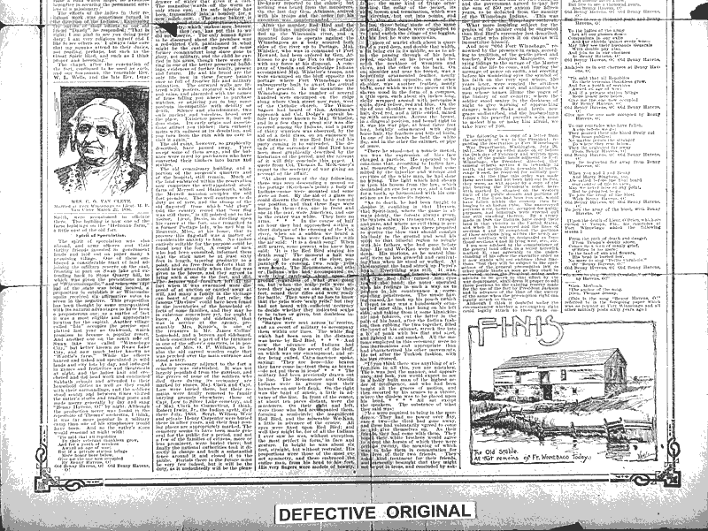 Early times and life at Fort Winnebago Newspaper Article/Clipping