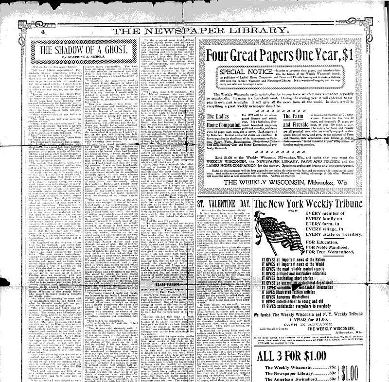 Early times and life at Fort Winnebago Newspaper Article/Clipping